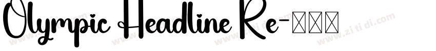 Olympic Headline Re字体转换